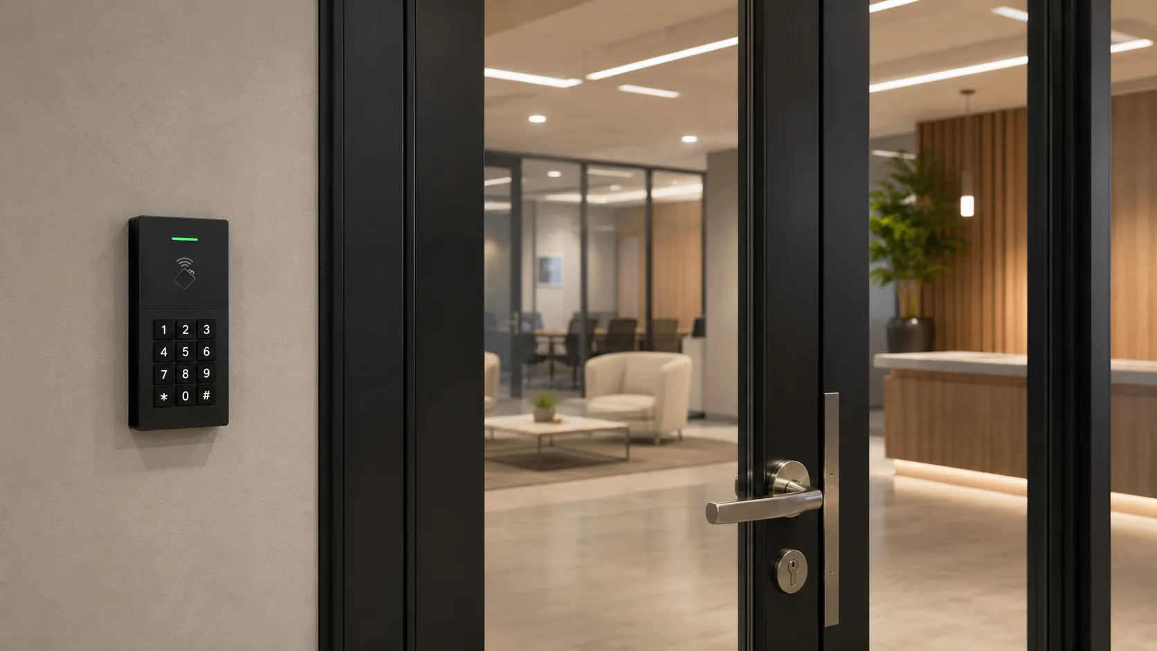 Installed reader, gate, or door hardware